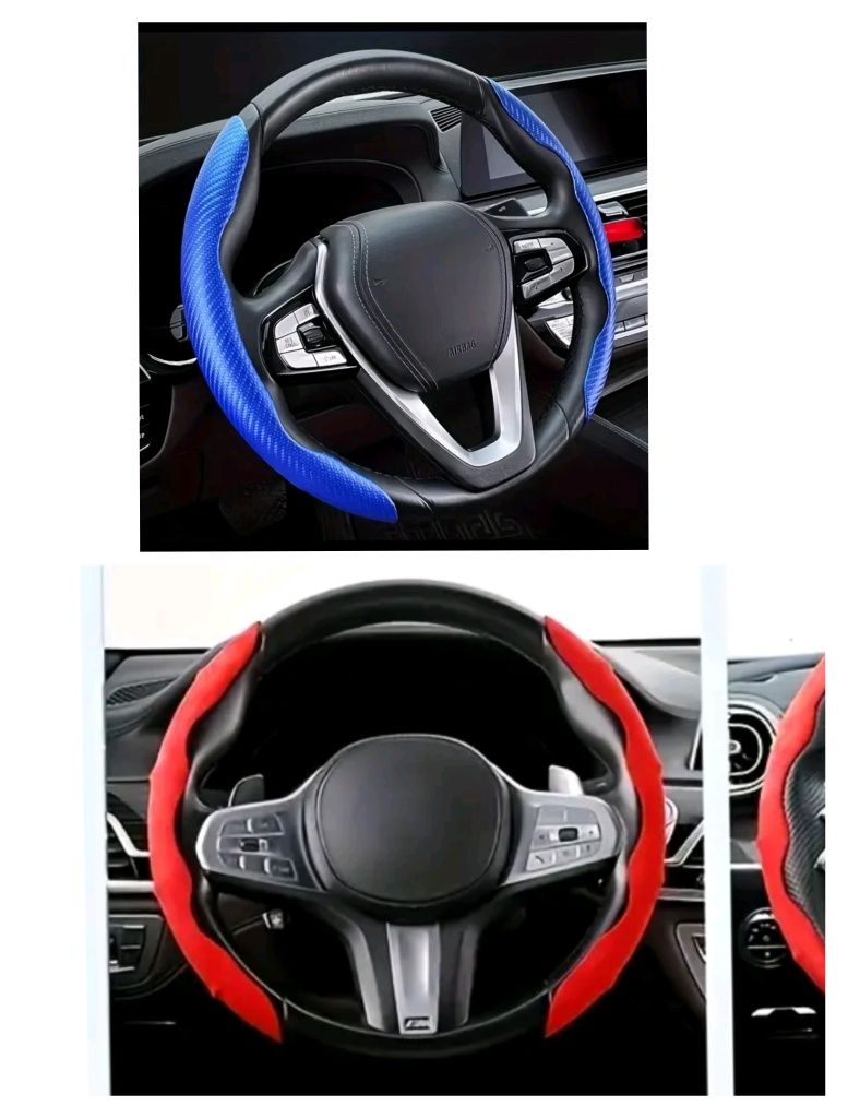 Husa volan universala din 2 bucăți / montaj rapid , aspect sport F1