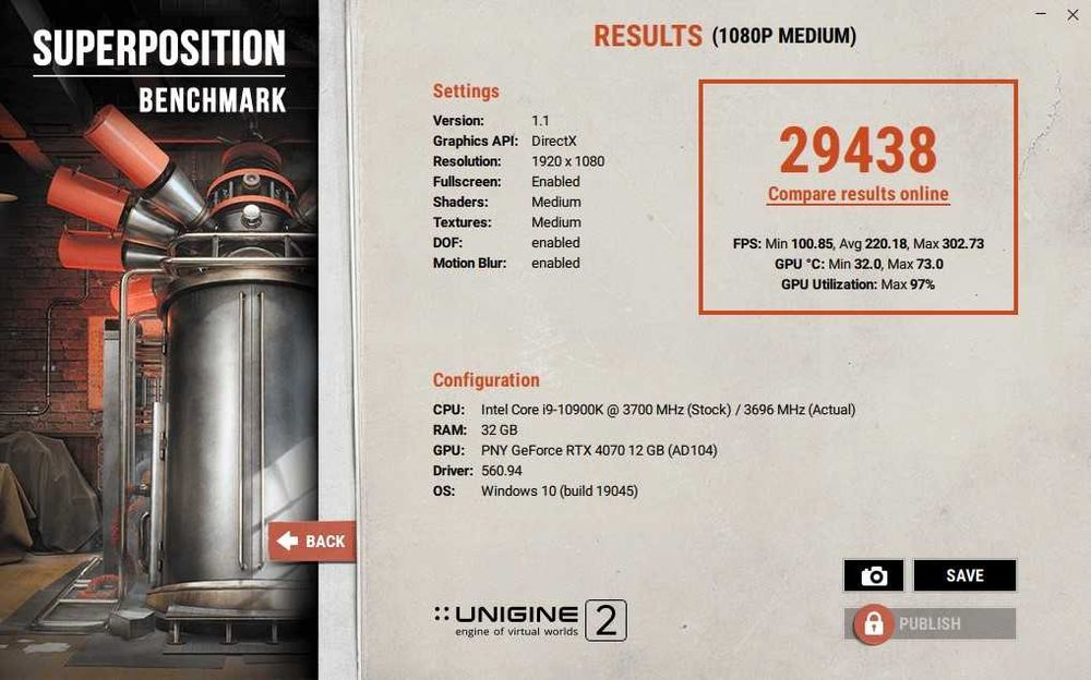 Placa video PNY RTX 4070 Verto Blower 12GB GDDR6X 192-bit.