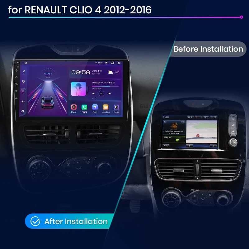 Navigatie Dedicata Renault Clio 4 (2016-2019), 9Inch, Bluetooth, WiFi