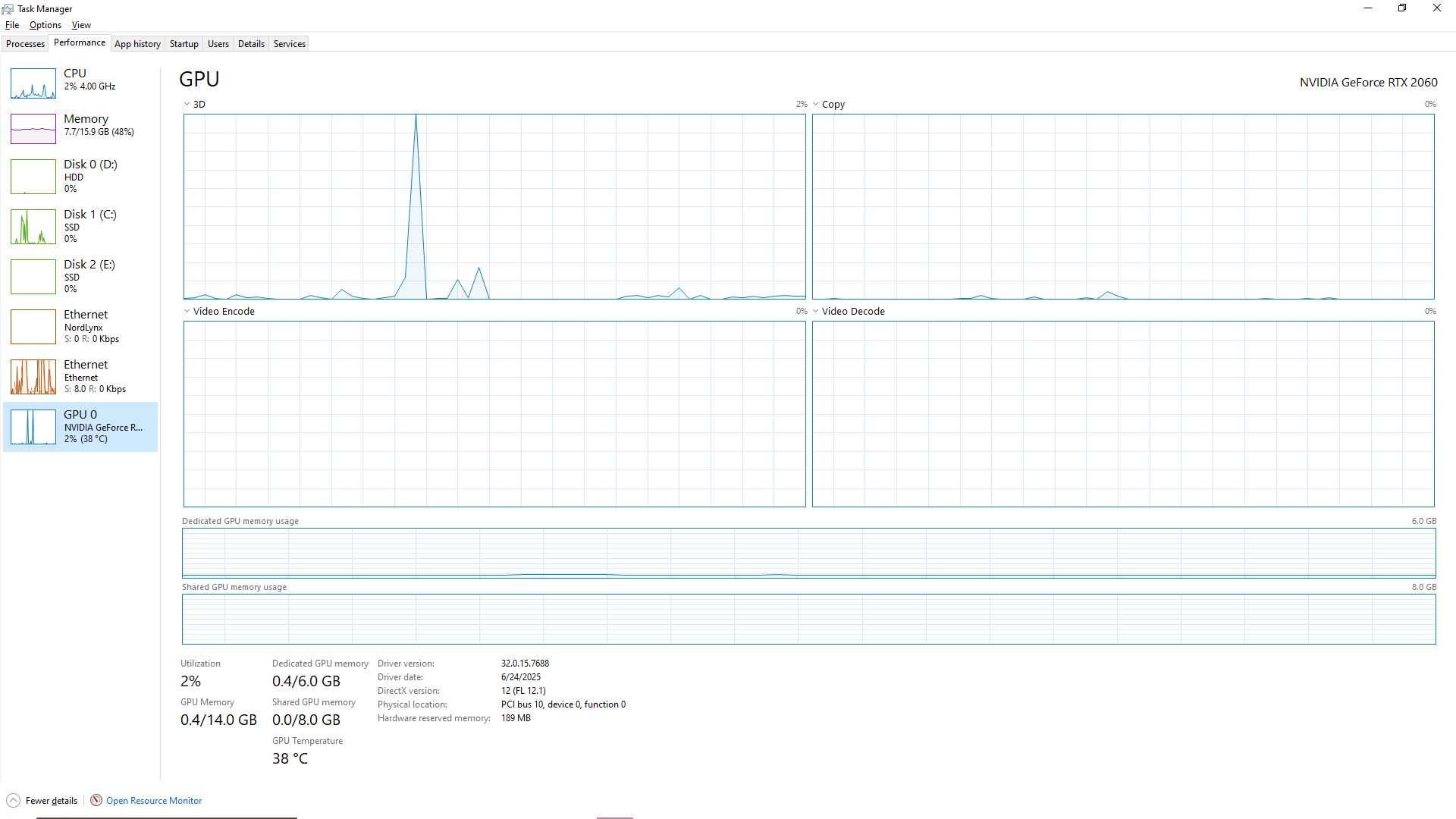 PC Gaming Rtx 2060. ryzen 5 3600, 16 gb ram