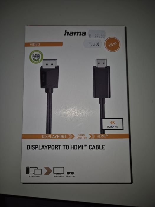 Кабел Display Port към HDMI