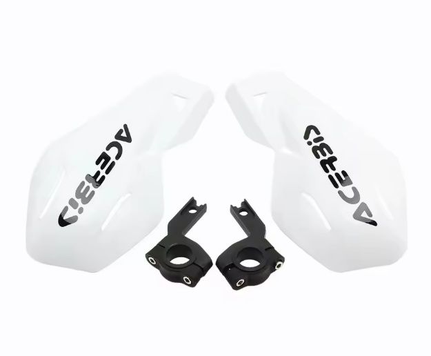 Handguards motocicleta cross alb