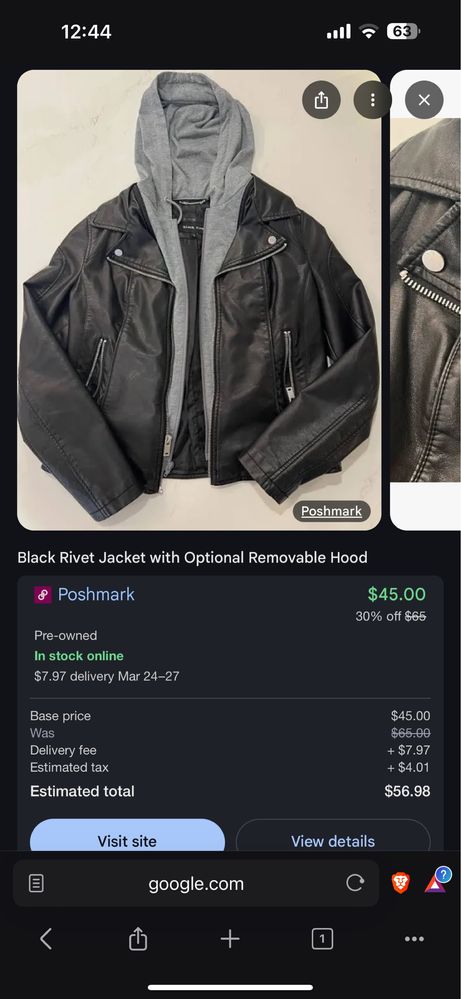 Яке с подвижна качулка на Black Rivet