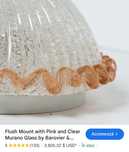 Mid century Barovier & Toso Murano plafoniera lampa- 9bucati