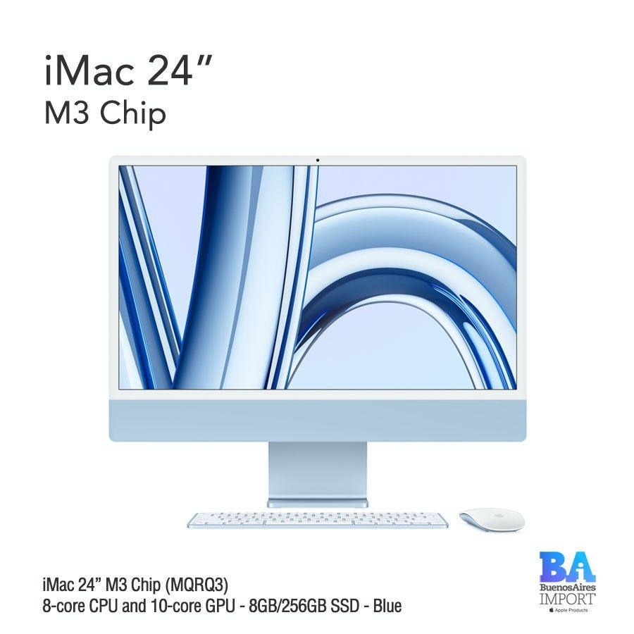 iMac 24 M3 blue 10 core GPU with Touch новый запечатенный из США