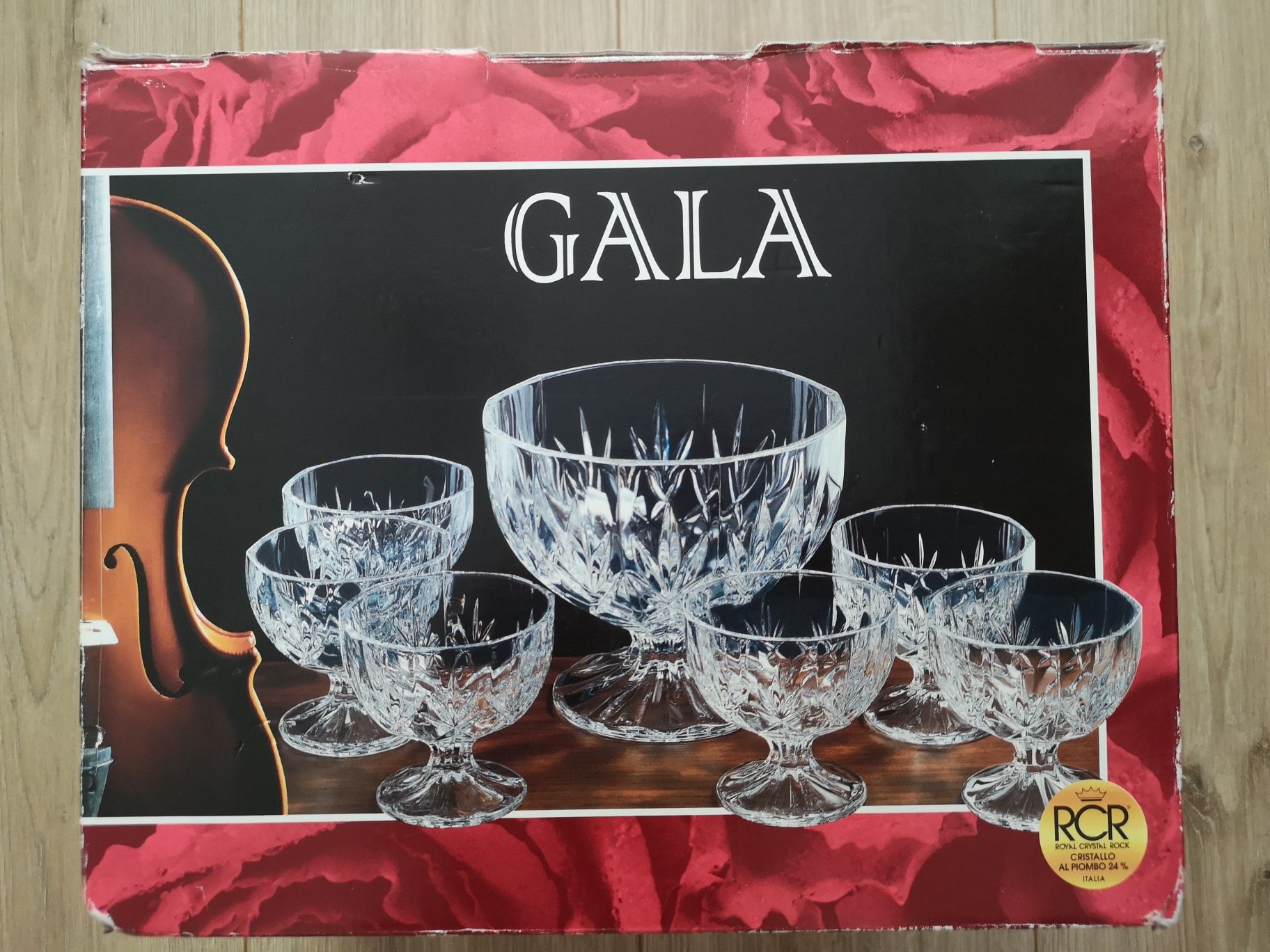 Set Gala cupe de Cristal 24% plumb RCR Cristaleria Italiana