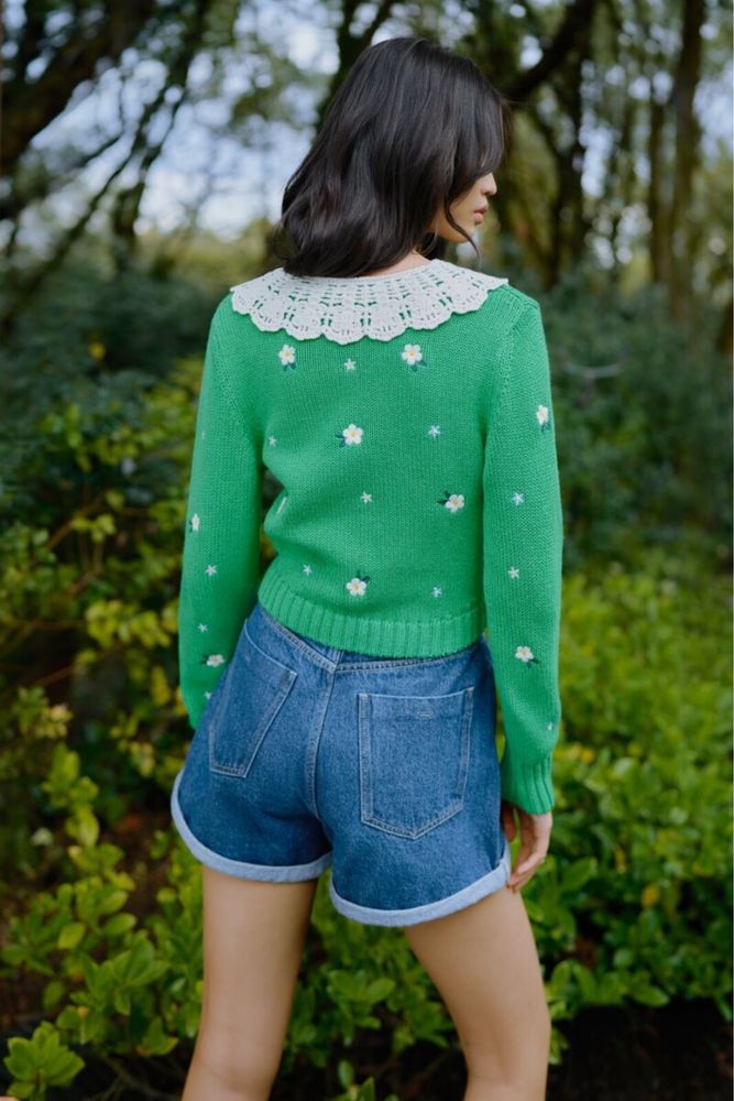 Pulover Zara cu broderii din bumbac