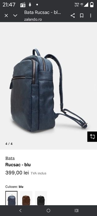 Rucsac albastru Bata