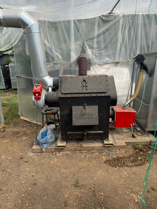 Cazan centrala pe peleti pentru hala, solar Hestya 30kw