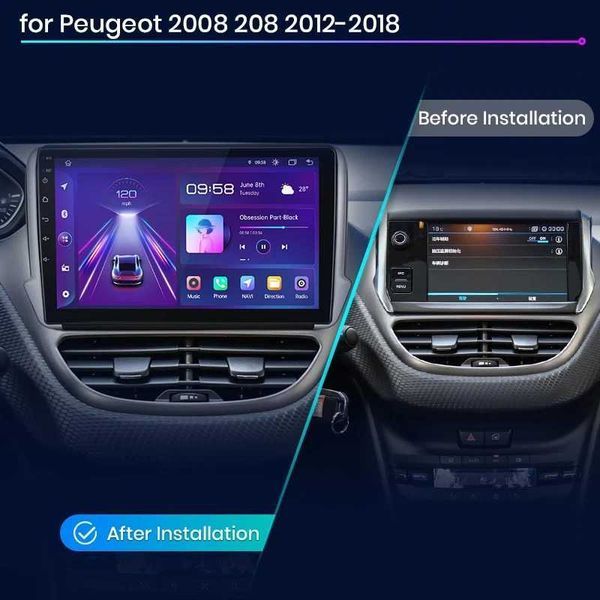 Peugeot 2008/208 2014г-2018г Мултимедия Навигация Android