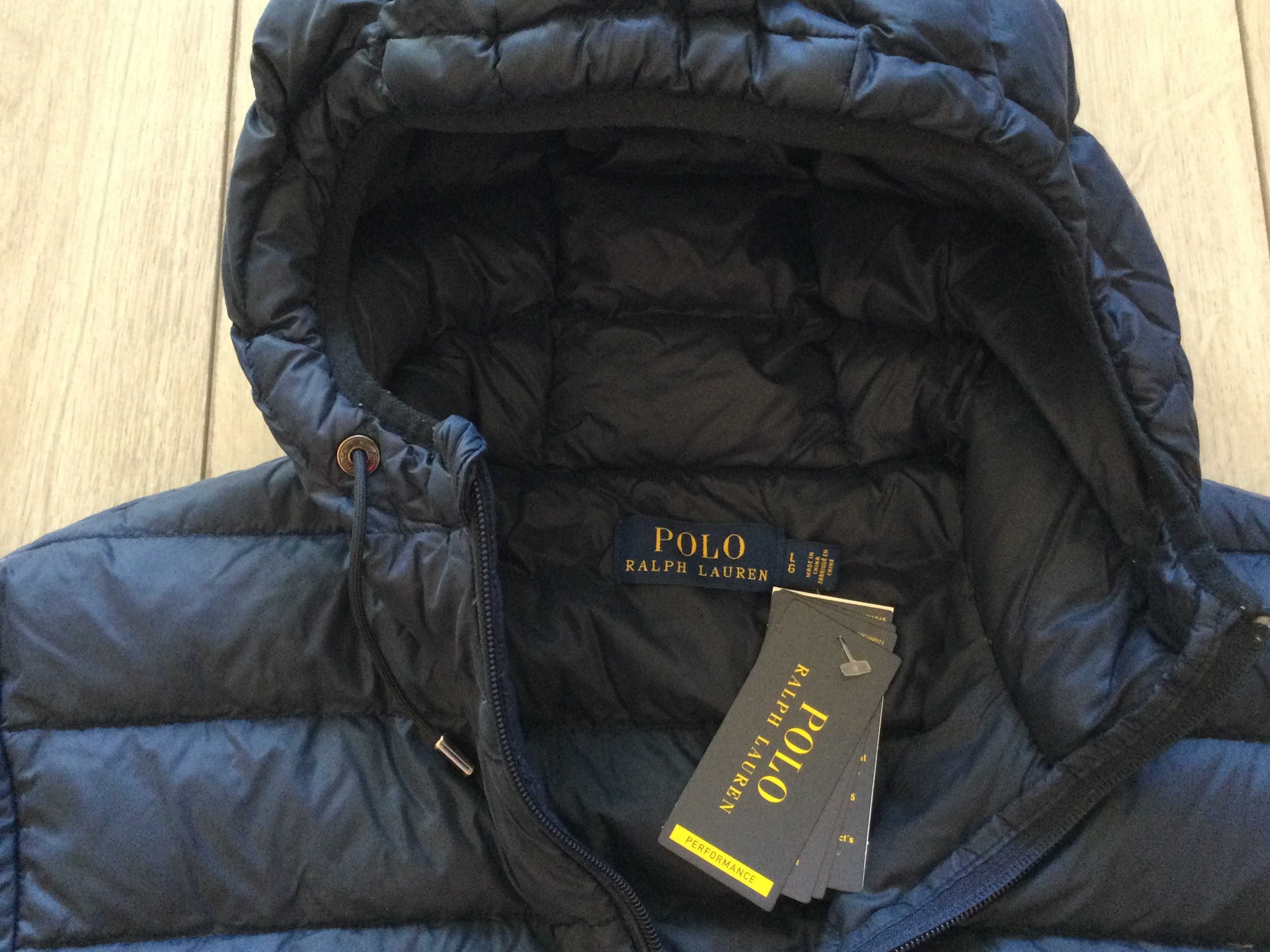 НОВО оригинално синьо пухено яке POLO RALPH LAUREN размер L от САЩ