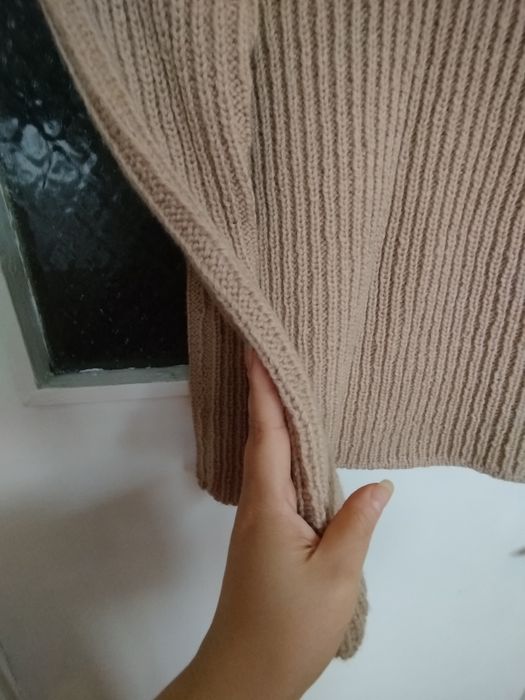 Памучна ръчно плетена блуза л размер