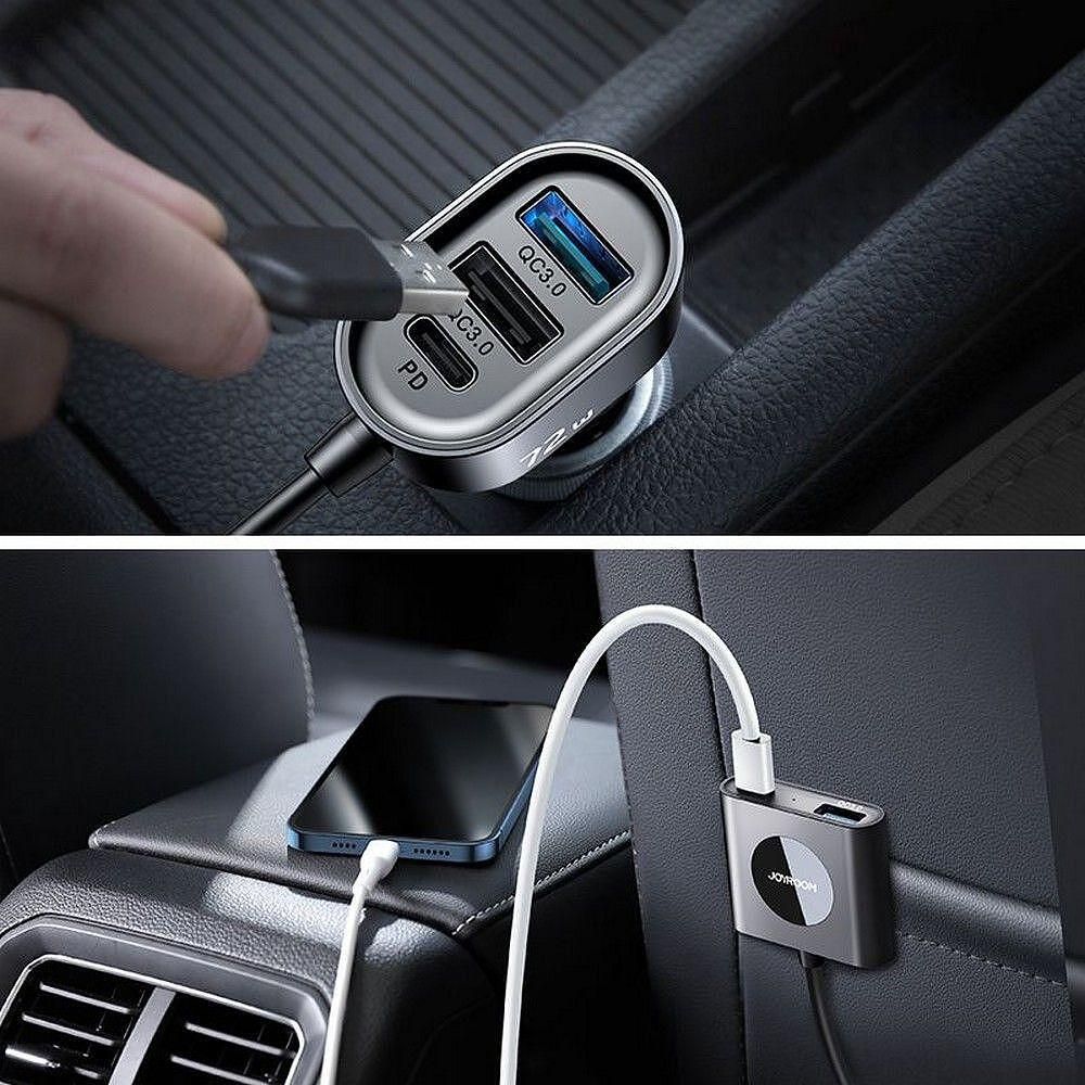 Разклонител за автомобил joyroom jr-cl05 / 5 port 72w