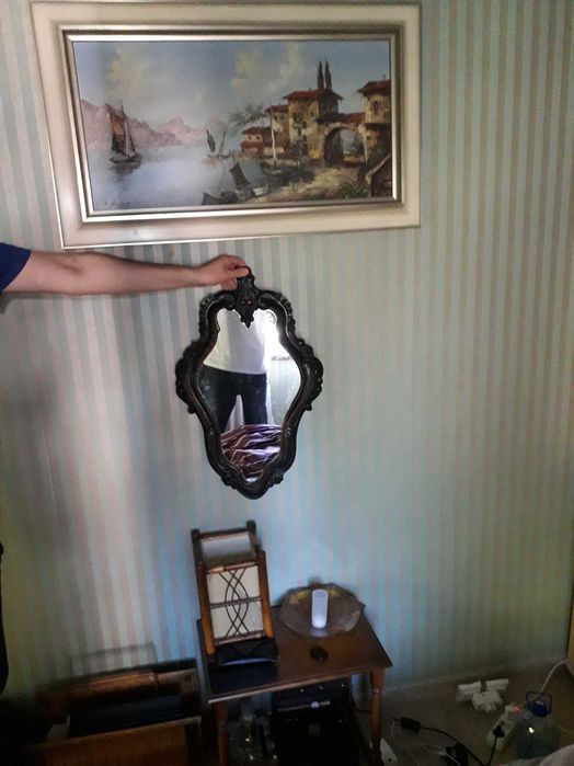 Oglinda  baroc din lemn sculptat