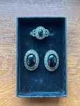 Superb set unic/argint 925+onix negru+marcasite/vintage/16g/preț fix.