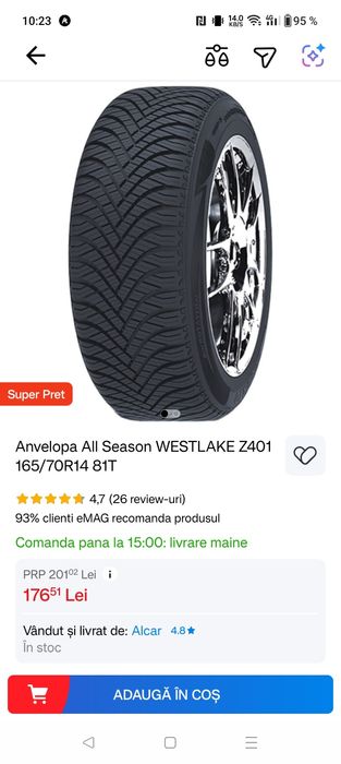 Anvelope iarna sau all season Dacia Spring