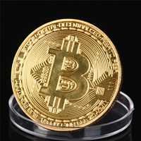Moneda comemorativa Cryptocurrency de colectie BITCOIN, auriu
