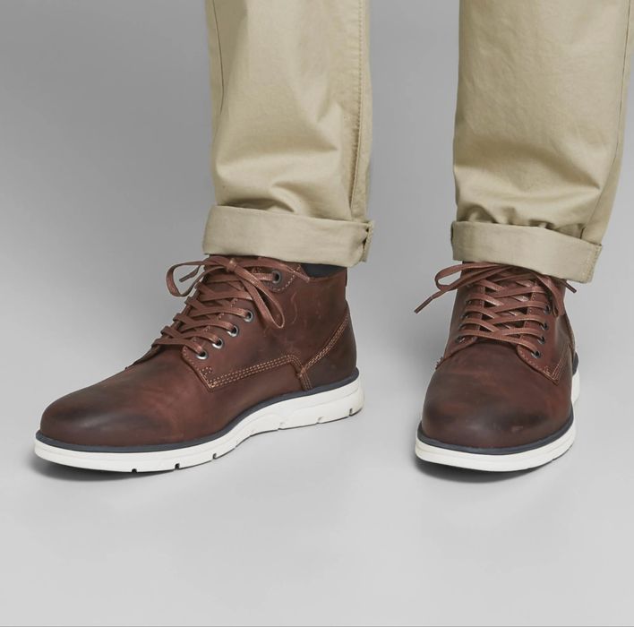 Новые мужские кожаные ботинки Jack Jones