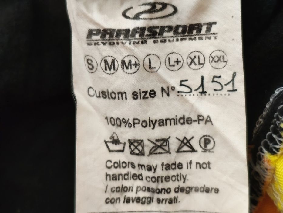 Costum Parasport parasutism skydiving combinezon parapanta base