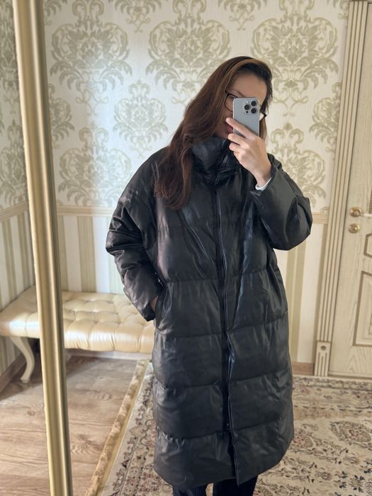 Кожанная куртка с наполнителем