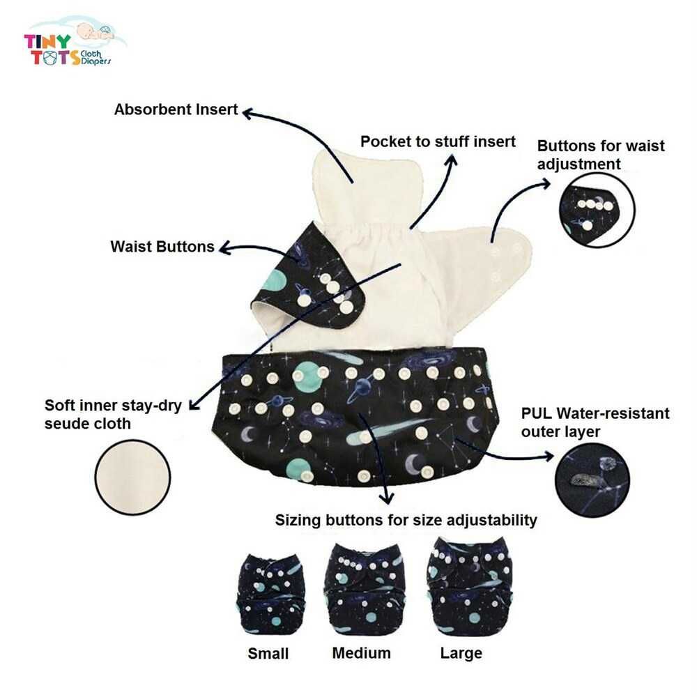 Пелени памперс за дете бебе за многократна употреба бамбук универсални