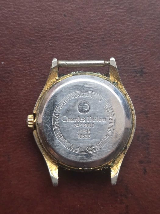 Vand ceas CHARLES DELON - Quartz, 24k Gold Plated, 10536, Japan