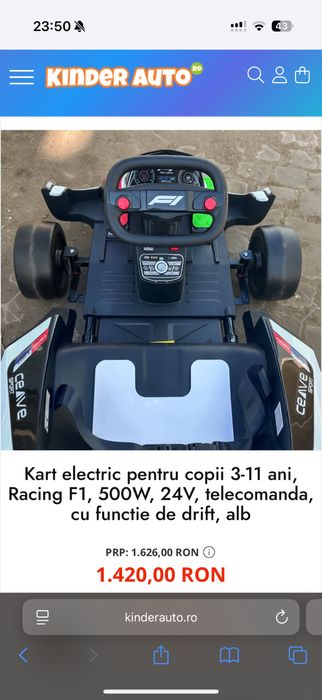 Kart electric copii