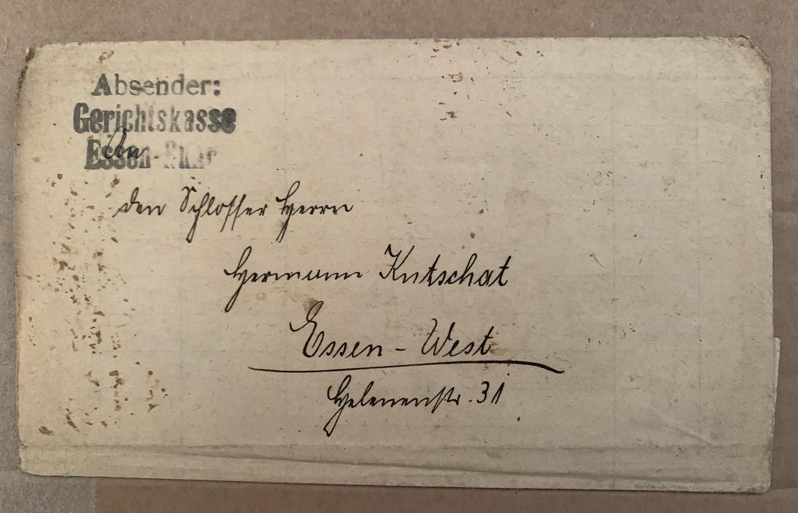 Scrisoare 1923 Germania stampilata cu factura de colectie
