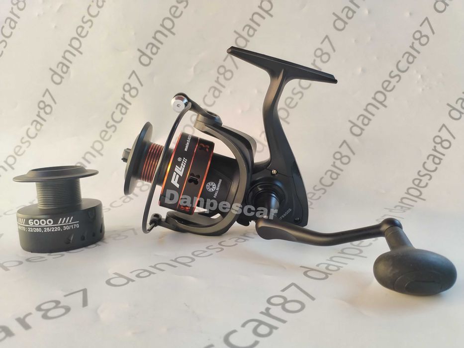 SET 4 Mulinete FL XFB6000 6 rulmenti pentru crap si tambur rezerva