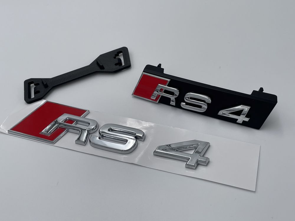 Set Embleme Audi RS4 crom s-line