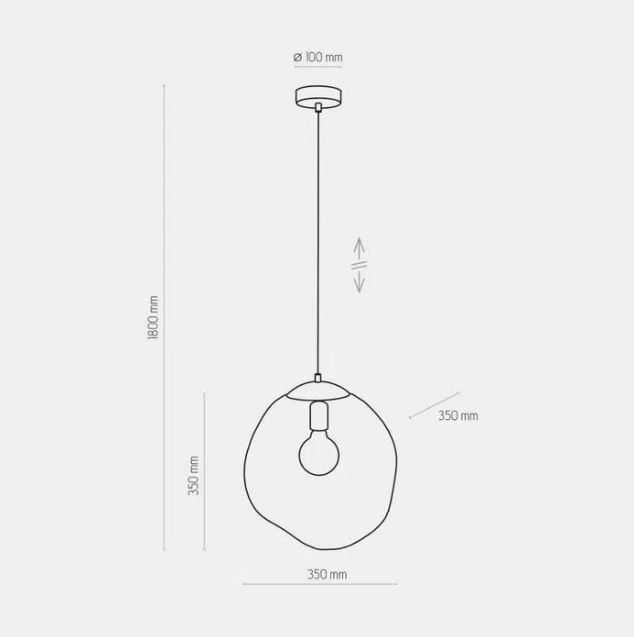 Pendul TK-Lighting SOL 4261 din metal si sticla