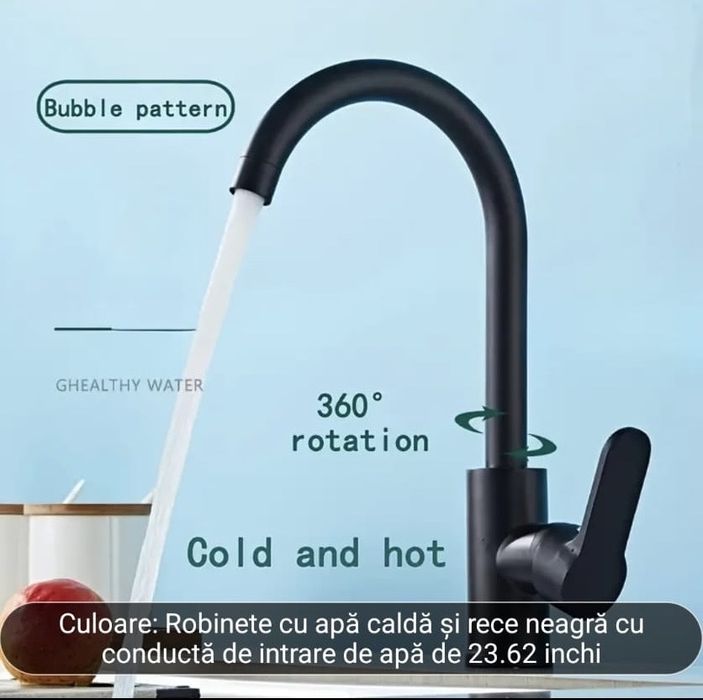 Robinet de bucătărie rotativ la 360 de grade