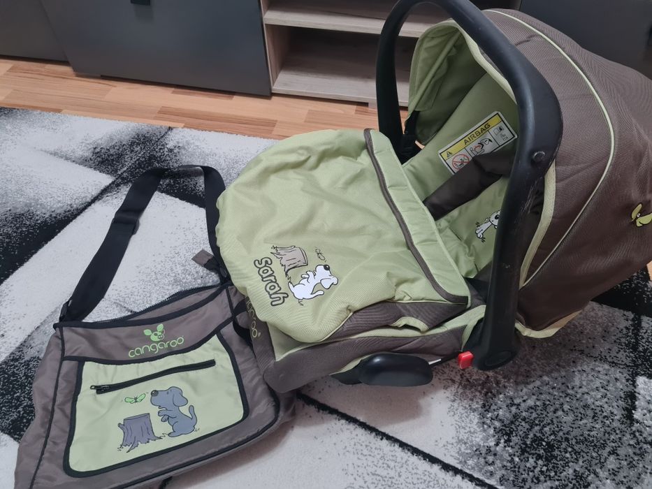 Carucior Copii 3 in 1 Cangaroo Sarah verde
