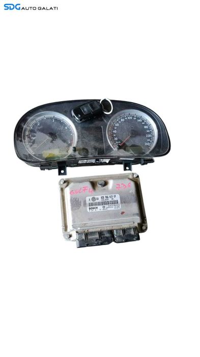Kit Pornire ECU Calculator Motor Cip Cheie Ceas Bord Imobilizator Volkswagen Golf 4 1.9 TDI AXR 1998 - 2006 Cod 038906019KP 0281011191 [M8567]