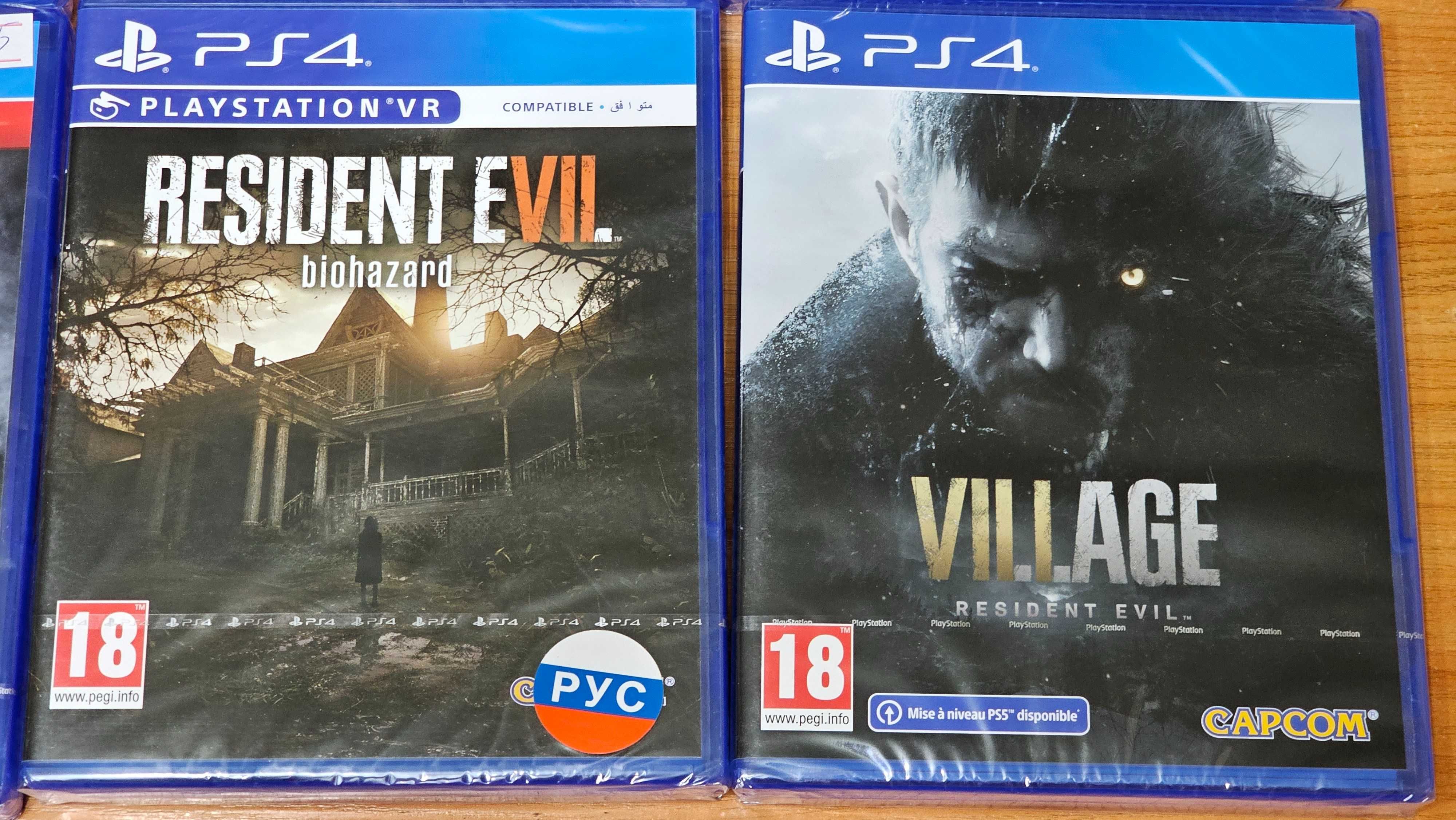 ДИСКИ PlayStaion 4 PS4 Resident Evil 2,3,4,4HD,5,6,7, 8Village Origins