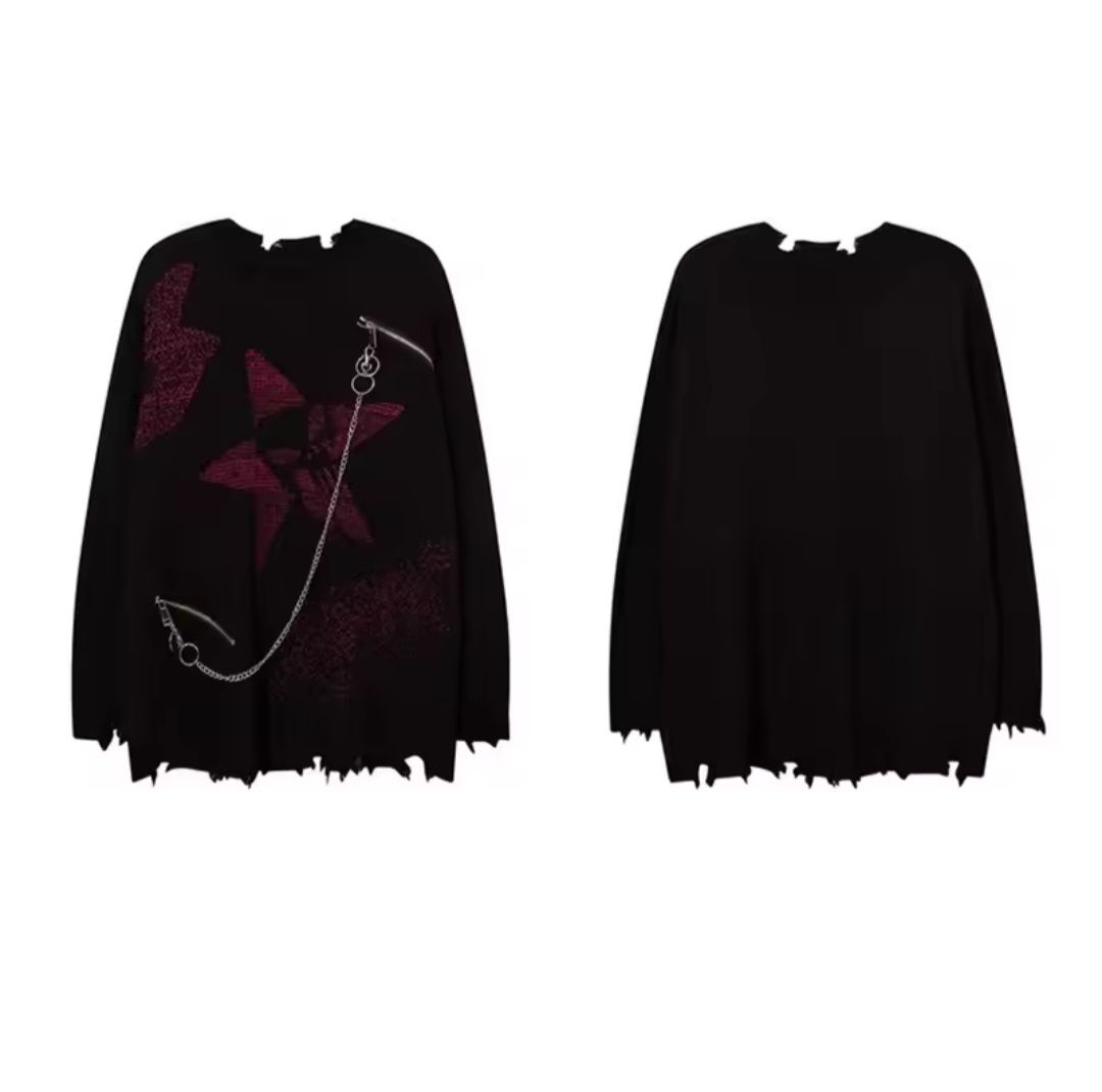 Готик Суичър с Верига – Oversize Стил