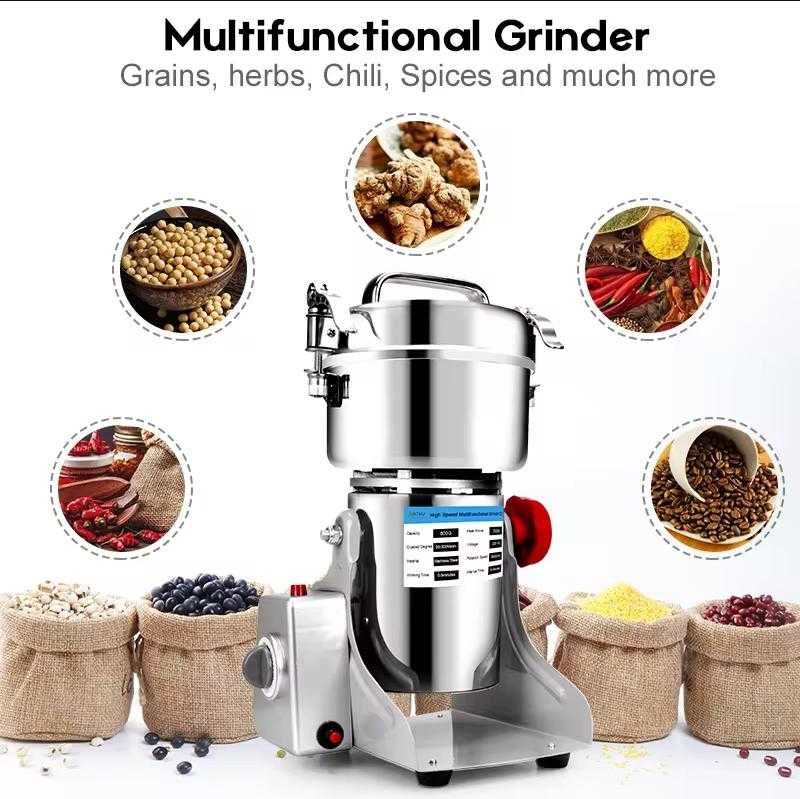 Grinder 800гр 3000W Мелница Кафемелачка Миксер Суха Храна Галета Зърно