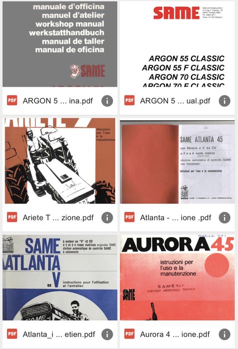 Manuale/cărți  tractoare Same