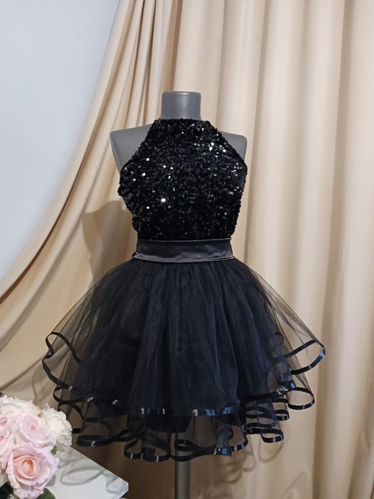Rochie eleganta de ocazie  tull si paiete