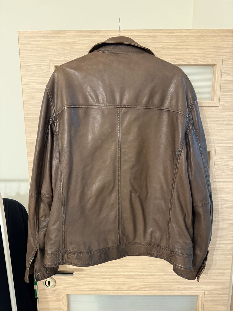 Jacheta din piele naturala Massimo Dutti XXL