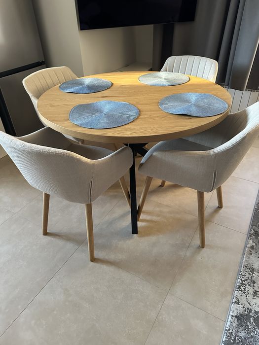 Комплект 4 бр. Кухненски стол иADSLEV /цвят натурален дъб