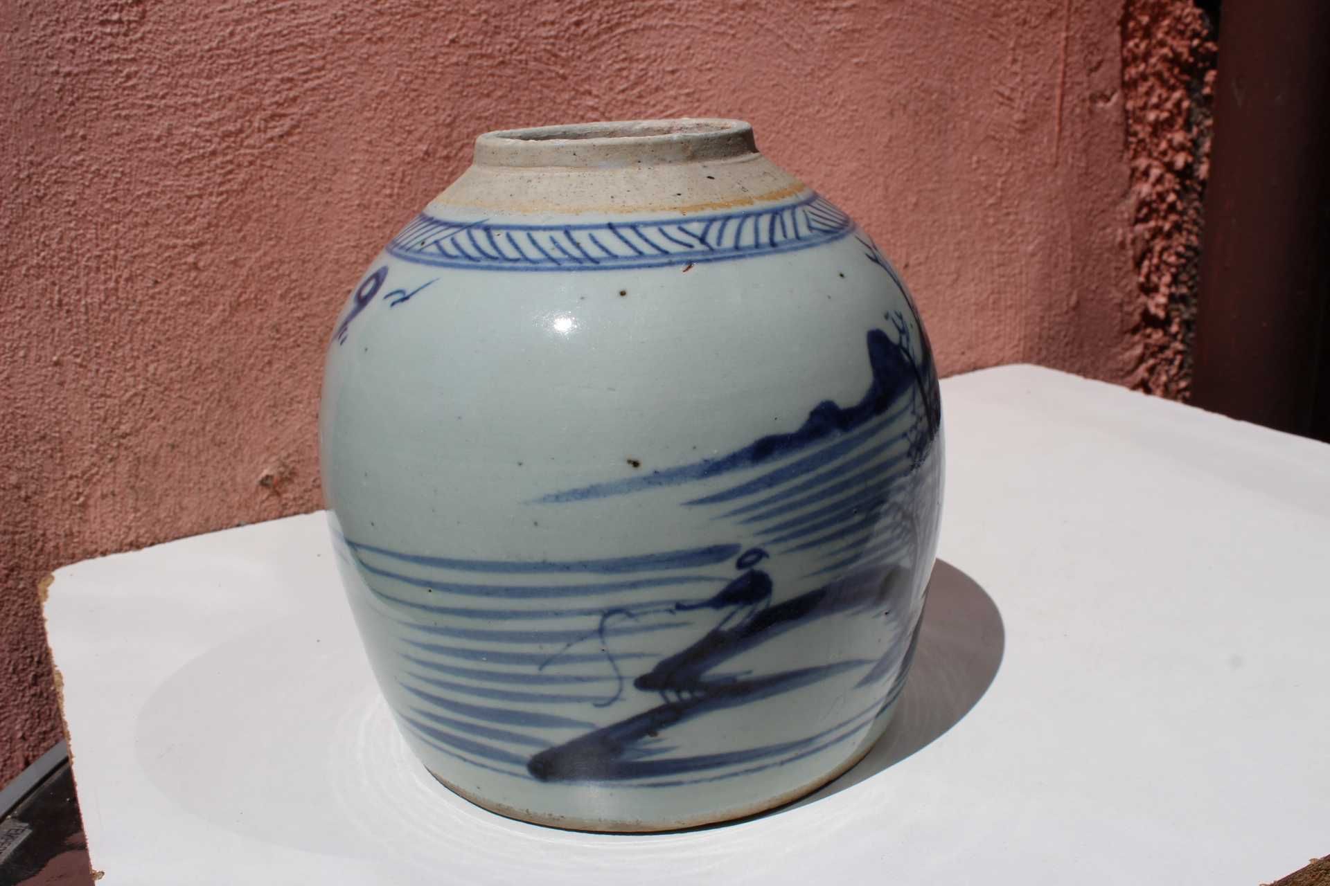 Vaza / Ginger Jar portelan colectie CHINA, secol 19, Cobalt Blue