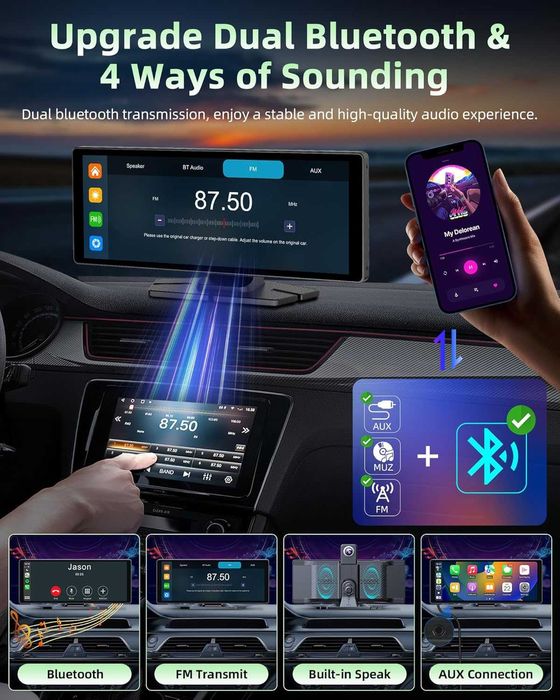 Мултимедия- дисплей 10,3 инча Carplay Android Auto Display с 4K Dashca