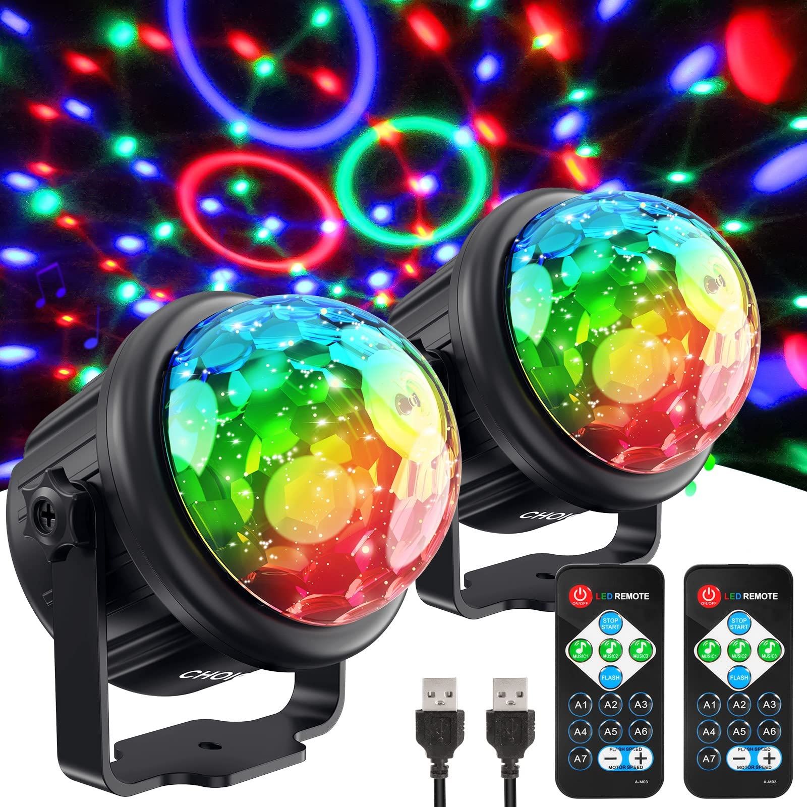 Комплект Mini Disco Ball Party Light 360° парти лампа диско топка