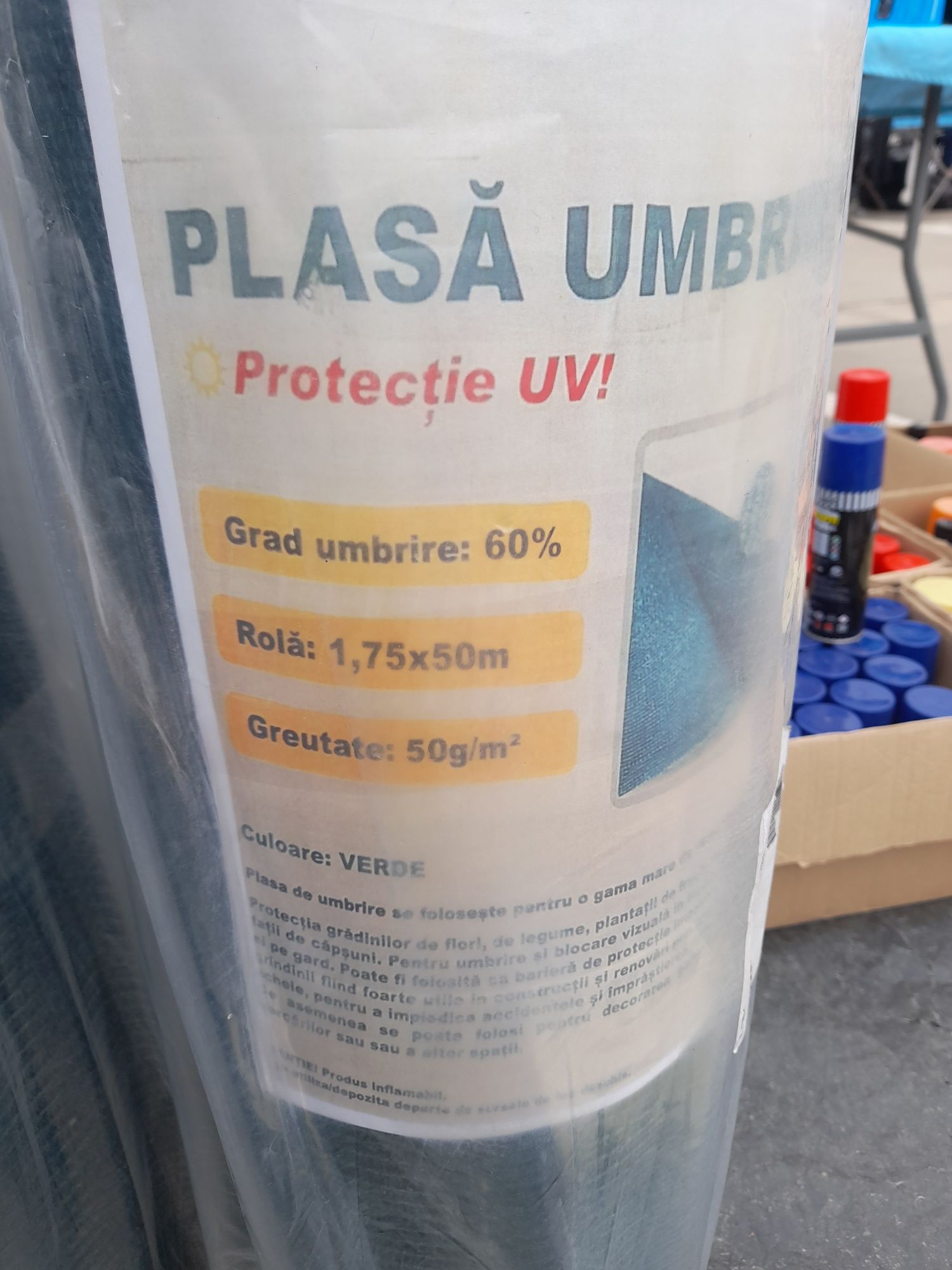 Plasa umbrire 60% grad de umbrire