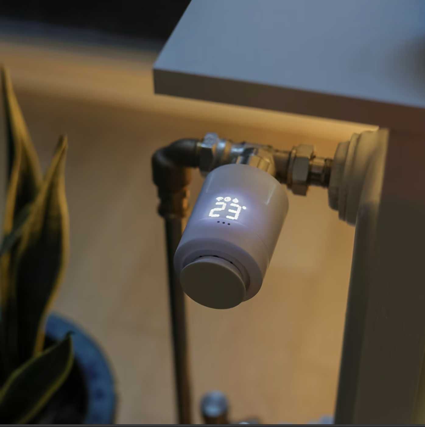 Kit 2 capete termostat pentru calorifer + Hub Hama, Wi-Fi, LED