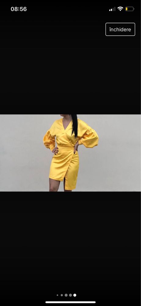Rochie ocazie, galben mustar