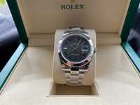 Rolex Datejust Grey Dial with Green Roman Numeral Markers Men's Watch
