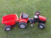 Детски трактор с педали, с ремарке, Червен, до 50кг