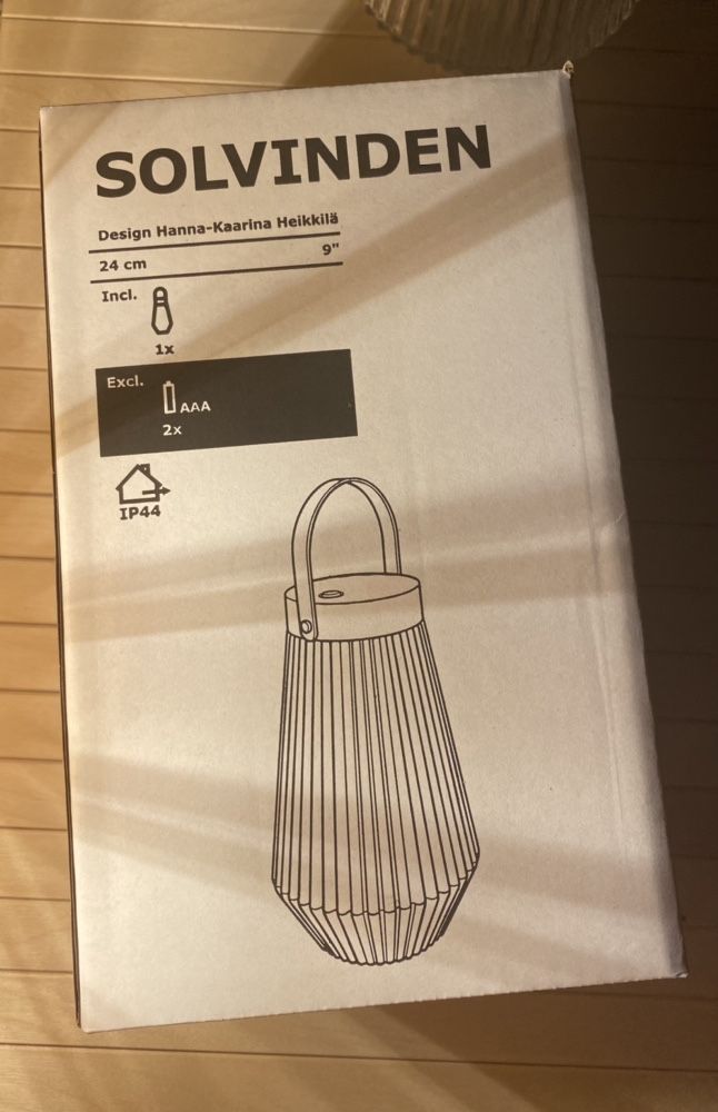 Lampa Led Ikea sticla transparenta cu maner noua sigilata cu baterii